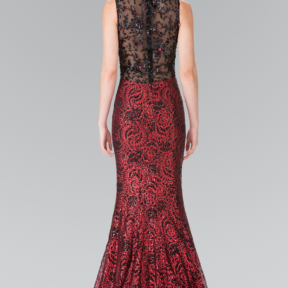 Flower Sequin Mermaid Long Prom Dress GL2268 - Picture 2 of 3